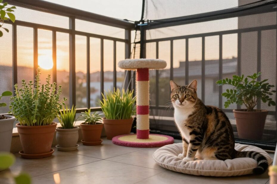 Jak urządzić balkon dla kota