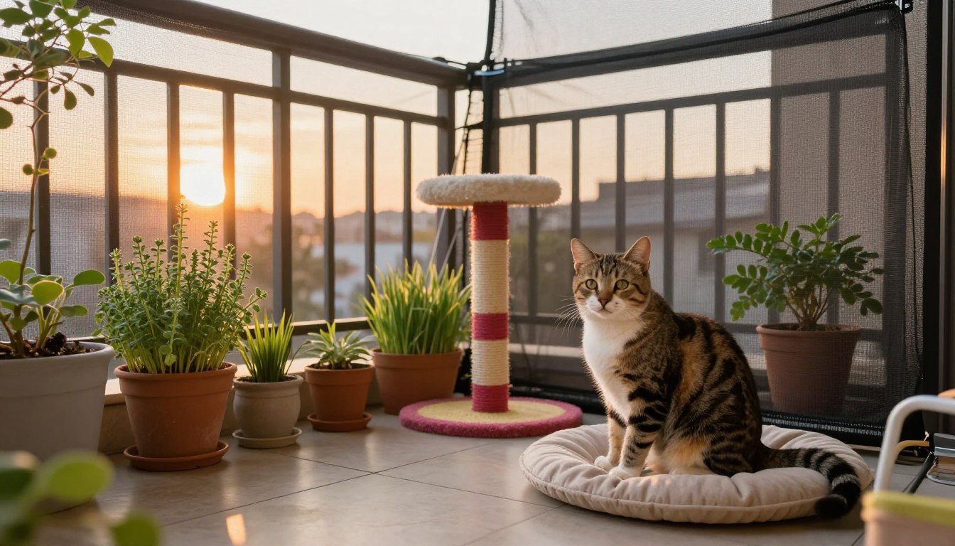 Jak urządzić balkon dla kota