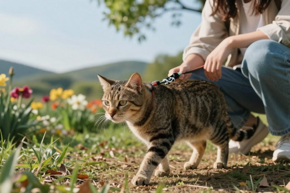 Jak nauczyć kota chodzić na smyczy