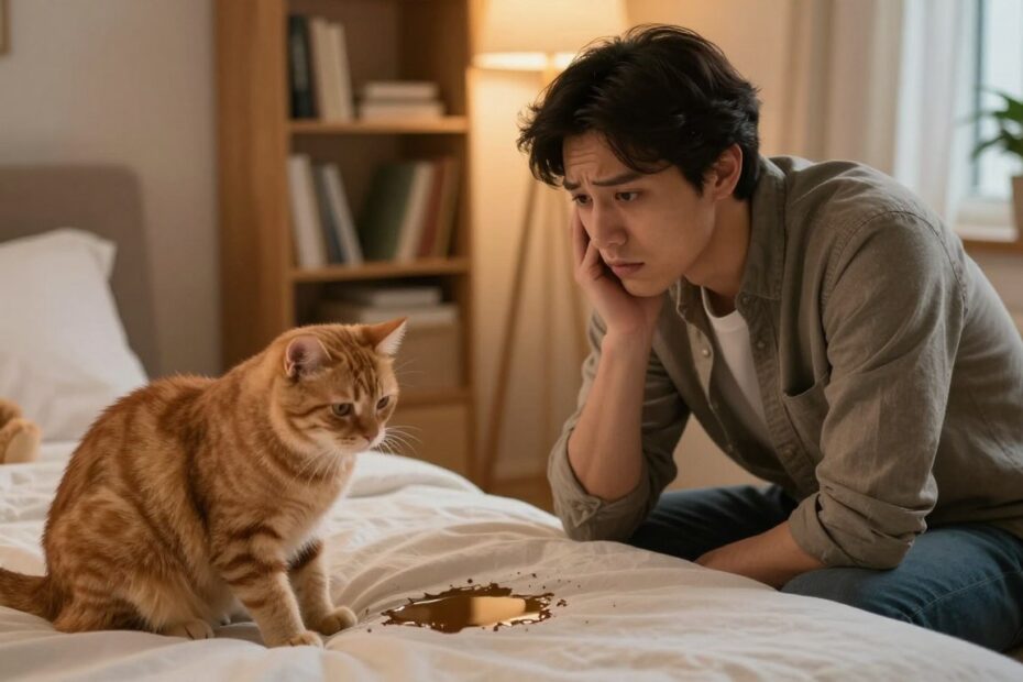 Jak oduczyć kota sikania na łóżko